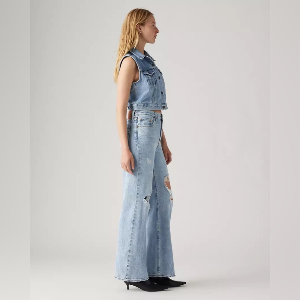 Levi’s RIBCAGE WIDE LEG WOMEN'S JEANS in Bin Day, 27x30 - Picture 4 of 8